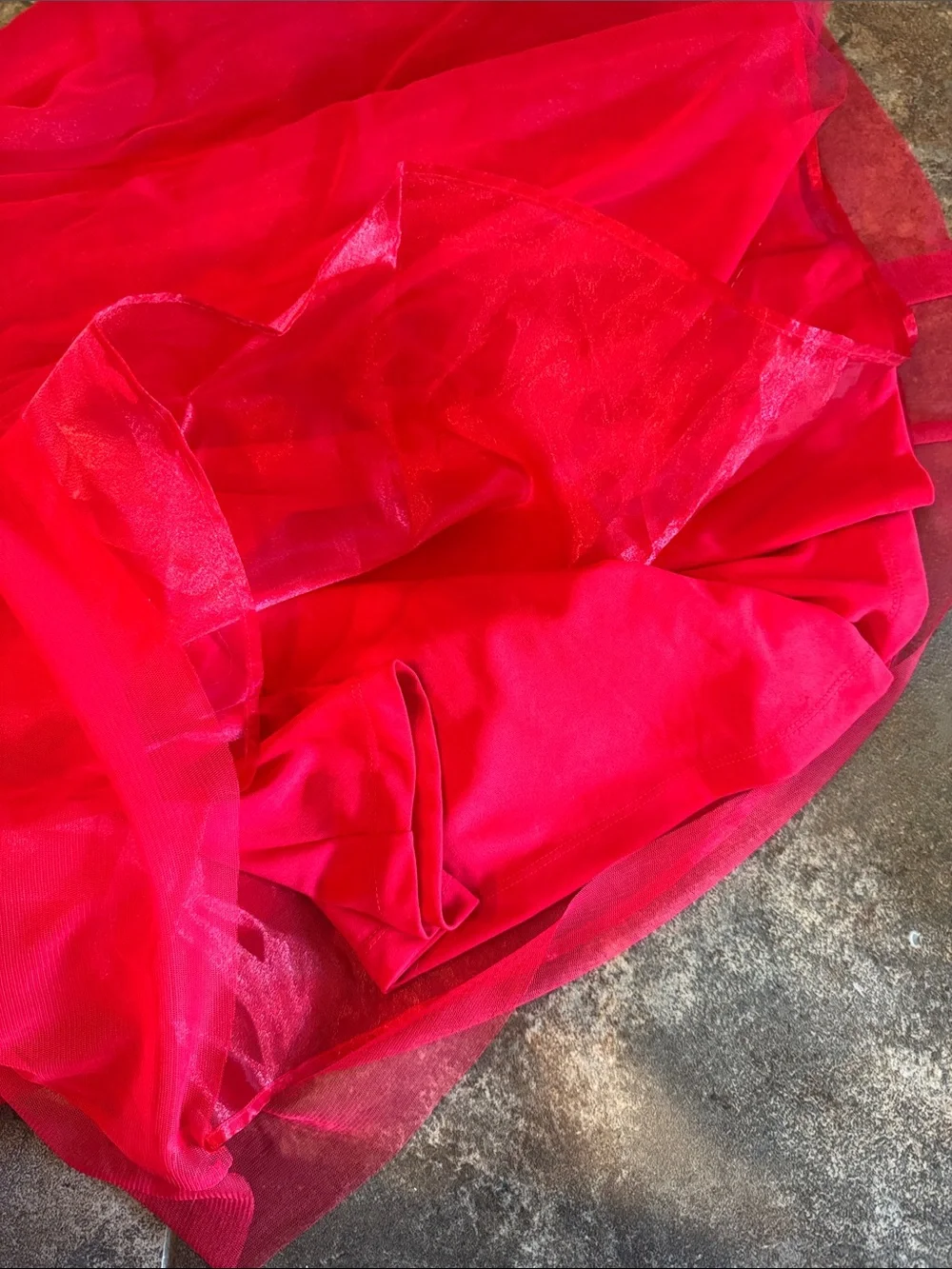 NWT Peanuts Red Tulle Christmas Holiday Winter Dress with Gray Snoopy Top
